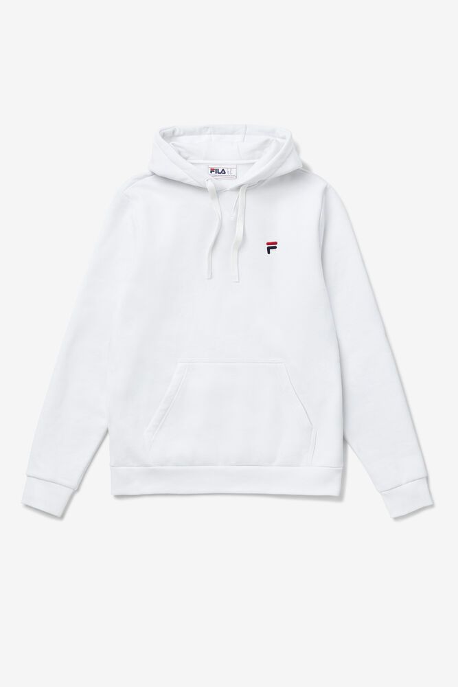 Fila Luka White Hoodie Mens - NZ 78436-REAP